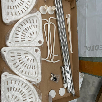 Telescopic shower corner Rack - 4 shelves 12