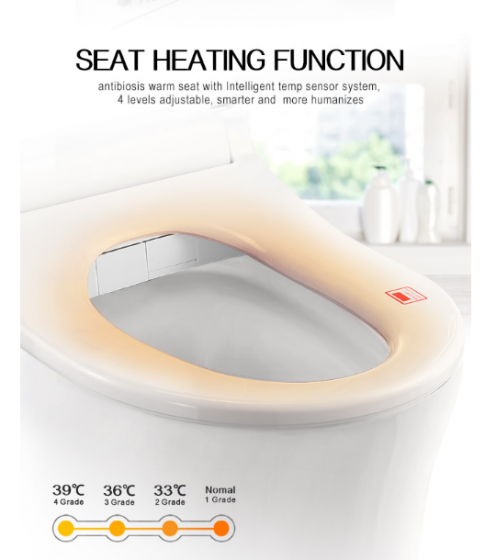 Smart Toilet Seat Bidet Cover Remote Control Electric Toilet Washlet Water Clean 123_1