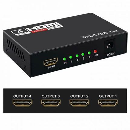 HDMI Splitter Amplifier 1 In 4 Out Duplicator 1_13_4