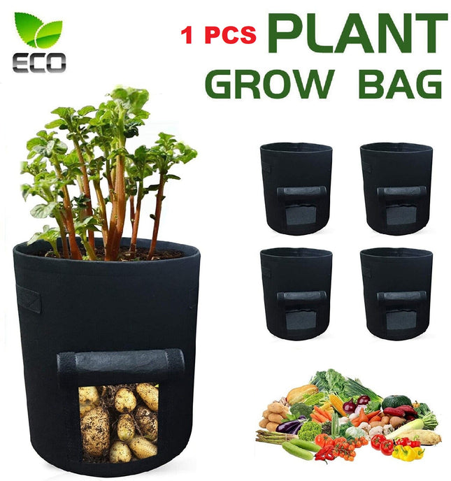 Potato Grow Planter Container Bag - 10 Gallon - Black 1_21eb21cb-fe56-46e2-84ec-f044be602258