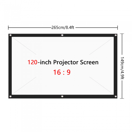 120 inch 16:9 Outdoor Simple Portable Projector Screens Foldable Rear Front Projection Screen HD Home Theater Outdoor Movies 2021-06-17_9