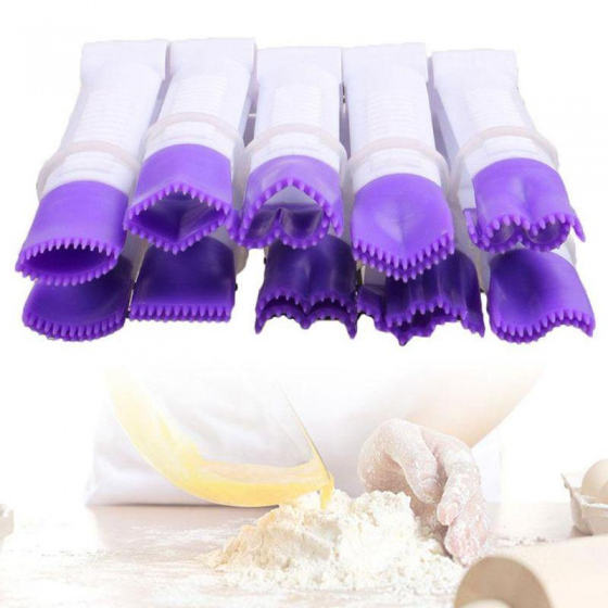 10pcs set Flower Type Lace Clip Mould Cake Cupcake Fondant Decorating Cookie Stamp Tool 2021-08-17_14