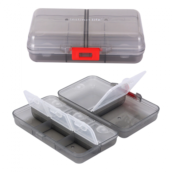 Travel Pill Organizer Portable Pocket Pill Box Dispenser for Purse Vitamin Fish Oil Compartments Container Medicine Box 2021-09-14_10__1