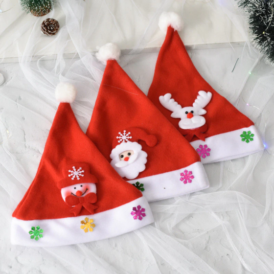 Merry Christmas Hat LED Lamp Hat Cartoon Adult Children Santa/Elk/Snowman Christmas Cap Supplies Kids Xmas Gifts 2021-11-17_2