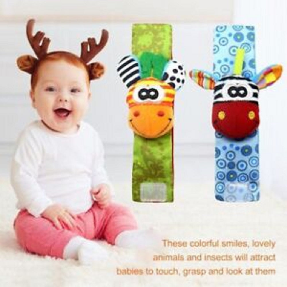 2pc/pack- Baby Infant Developmental Wrist Strap - Deer + Zebra 3_a3865502-2306-4b0a-8a3f-f5b0d6dfc425