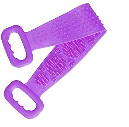 Silicone Body Back Scrubber, Double Side Bathing Brush for Skin Deep Cleaning Massage, Dead Skin Removal Exfoliating Belt for Shower 41ct2joz4os