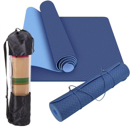 8mm TPE Yoga Dual Layer Mat Eco Friendly Exercise Fitness Gym Pilates 43434334