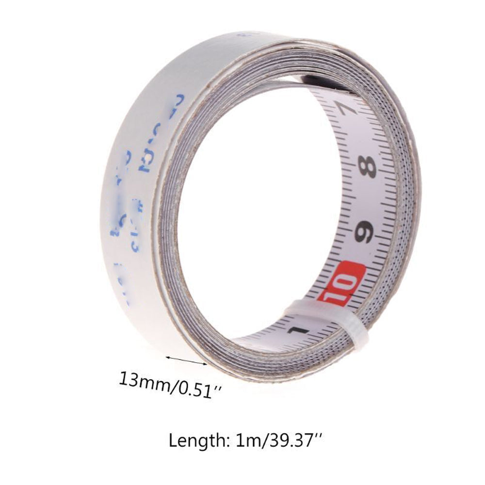 1 Meter Self-Adhesive Measuring Tape with Adhesive Backing Right To Left Reading 43443