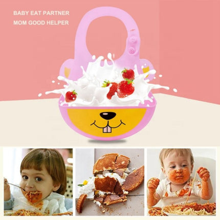 Silicone baby bib food catcher - Pink/Blue 4_dff07a6f-2c7a-4b71-8dfe-a58d8040aae5