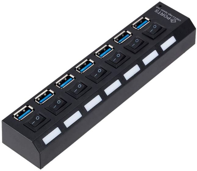 7-Port High Speed USB 3.0 Hub without Power Adapter and Individual On/Off Switches for MacBook 51ge7z_emll._ac_sl1000