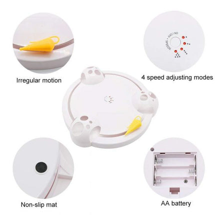 Toy Mouse Track Interactive Cat Toy with Rotating Mouse Track
