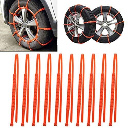 10 Pcs Anti-Skid Car Cable Tire Emergency Traction Mud Snow Chains for SUV Car Driving 51rdzonhivl._ac