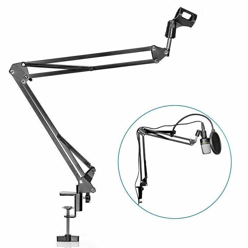 Microphone Suspension Boom Scissor Arm Stand with Pop Filter Shock Mount 5_1153fb32-4450-4340-bbfd-5a8fc4a245f2