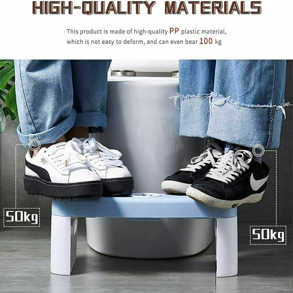 Toilet Step Stool Squatty Potty Chair Stand Bathroom Non-slip Folding Footstool