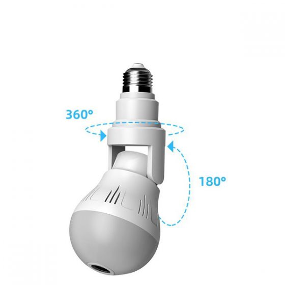 360Â° Fisheye Hidden V380 WiFi IP Camera 24 Hours Monitoring 1080P HD Night Vision Alarm Home Security Surveillance Camera LED Bulb, Support 128G SD Card 600bc56d4d111eb5ed4161f2-5-large