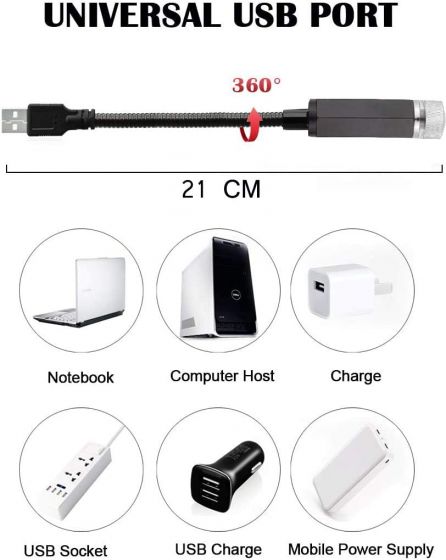 USB Car Interior Star Sky Lamp