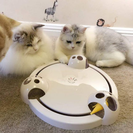 Electric Cat Toy Interactive Tracks Roller Mouse Pounce Turntable Play Automatic Rotating Mice Moving Track Catch Toys 61l_mu7pi9l._sl1001
