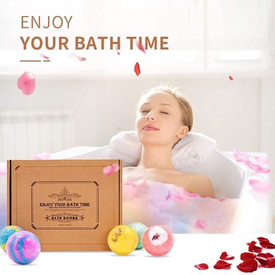 12 Pcs Bath Bombs Organic Bubble Bath Rich for Mom, Wife, Kids 61oftcmegrs._ac_sl1500