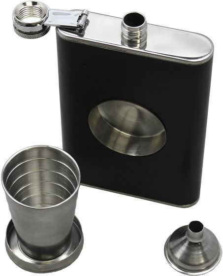 Stainless Steel Liquor Flask with Built in Collapsible Stainless Steel Shot Glass and Funnel 71byuugifdl._ac_sl1500