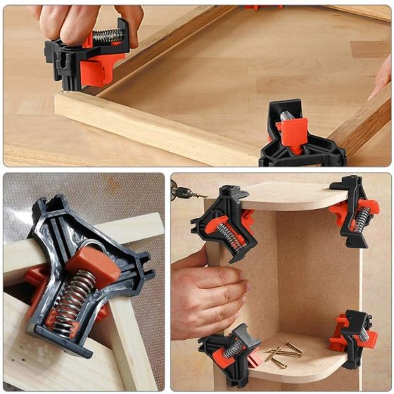 4PCS Multifunction 90Â°Right Angle Clip Clamp Corner Holder Woodworking Tools Kit 71grucy94-l._ac_sl1000