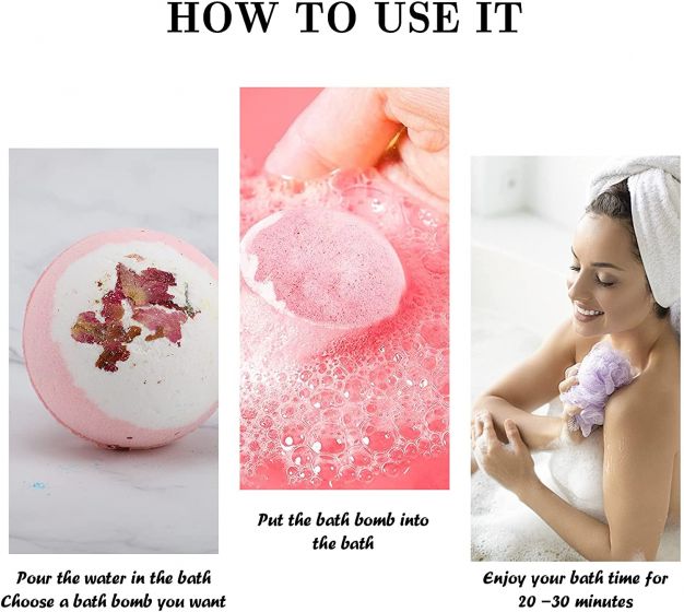 12 Pcs Bath Bombs Organic Bubble Bath Rich for Mom, Wife, Kids 71py6l_yial._ac_sl1500