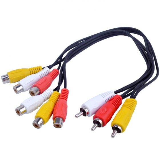 25cm 3 RCA Male Plug to 6 RCA Female Jack cable 71r0b93guxl._sl1500