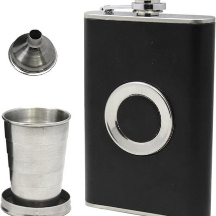 Stainless Steel Liquor Flask with Built in Collapsible Stainless Steel Shot Glass and Funnel 71sa5pt4gcl._ac_sl1500
