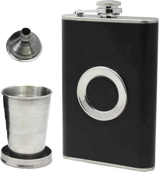 Stainless Steel Liquor Flask with Built in Collapsible Stainless Steel Shot Glass and Funnel 71sa5pt4gcl._ac_sl1500