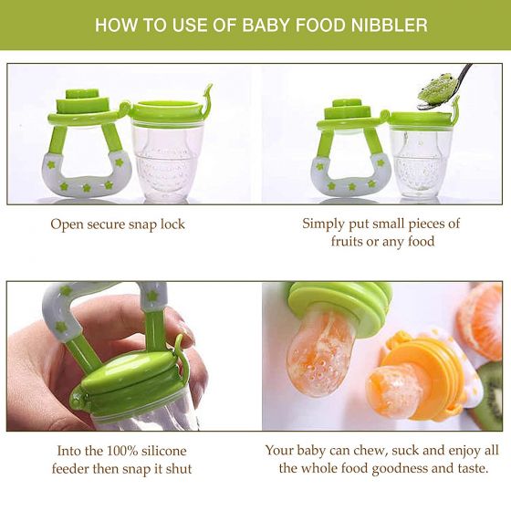 Fresh Food Nibbler Baby Pacifier Feeder Kids Fruit Feeding Nibbles