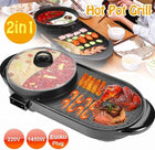 2-in-1 Electric BBQ Grill Non-Stick Teppanyaki Hot Plate Pan Steamboat Hotpot 81dlkiqyonl._ac_sl1500