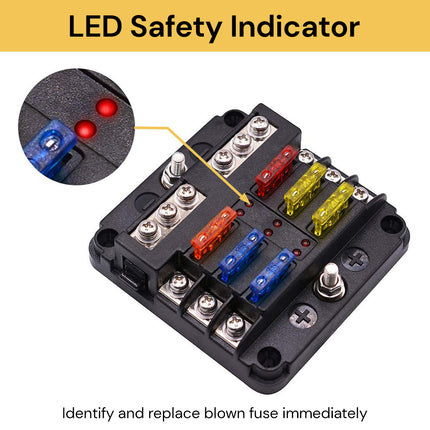 6 Way Blade Fuse Block Box FuseBlock02