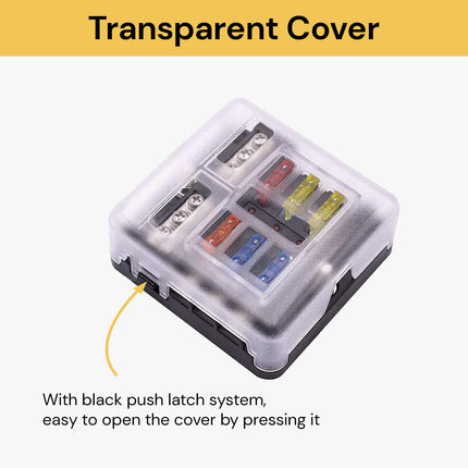 6 Way Blade Fuse Block Box FuseBlock06