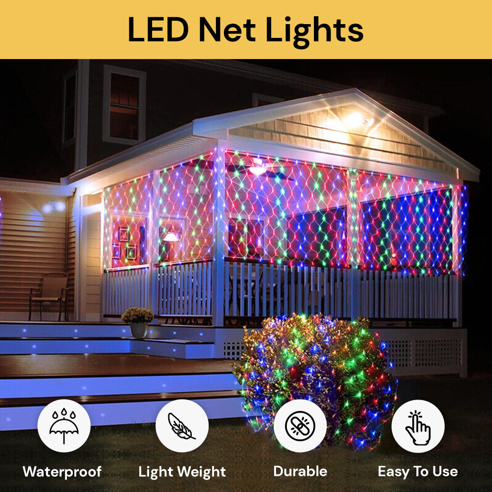 LED Net Lights - Indoor & Outdoor - 192LEDs