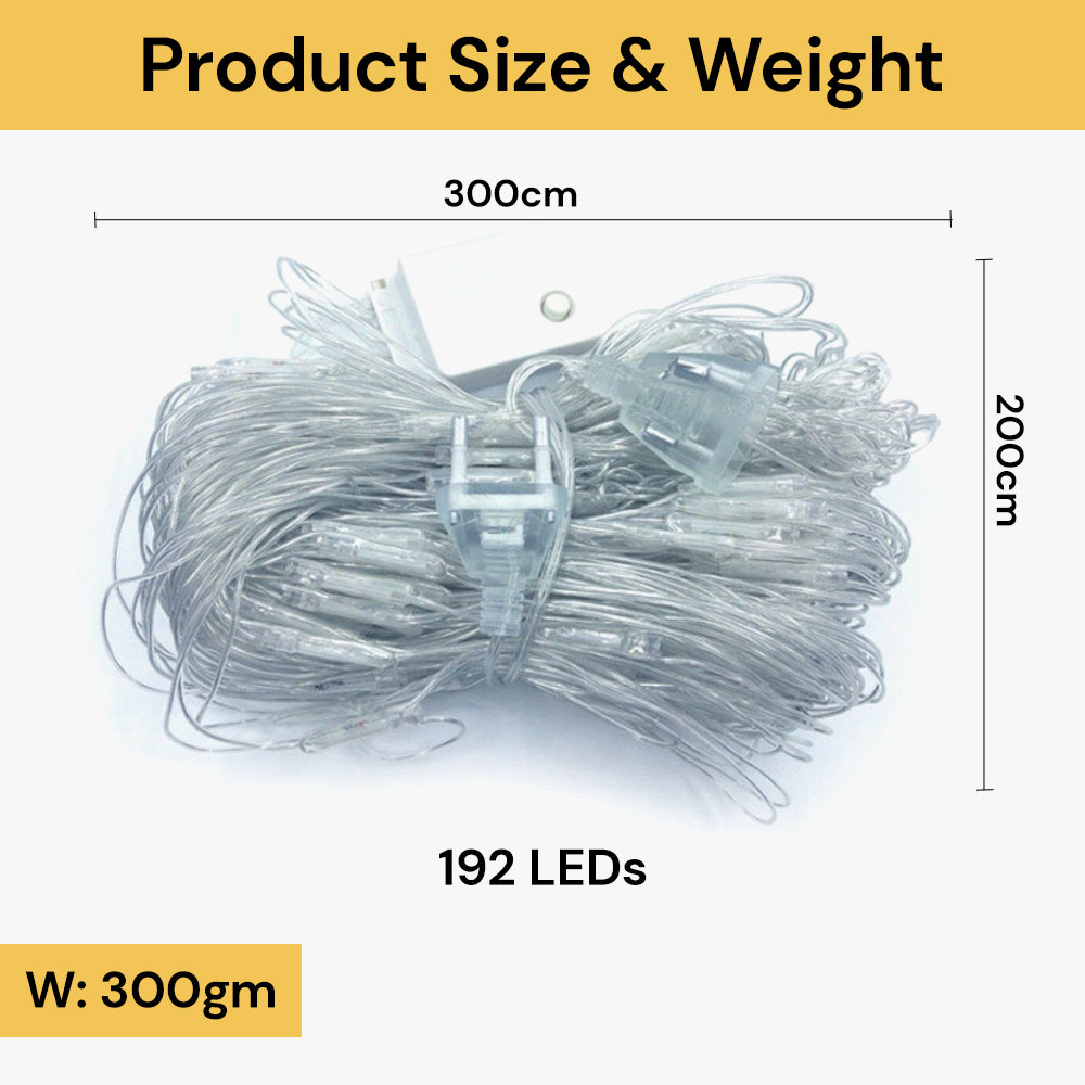 LED Net Lights - Indoor & Outdoor - 192LEDs