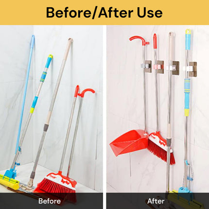 2 Pack Wall Mounted Mop Organizer MopOrganizer09