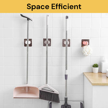 2 Pack Wall Mounted Mop Organizer MopOrganizer10