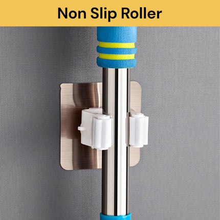 2 Pack Wall Mounted Mop Organizer MopOrganizer11