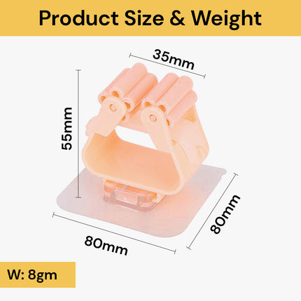 2 Pack Wall Mounted Mop Organizer MopOrganizer12
