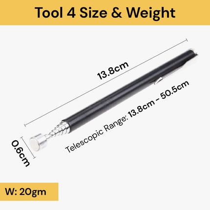5 Pcs Telescopic Adjustable Magnetic Pick Up Tools PickUpTools10