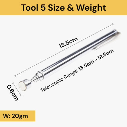 5 Pcs Telescopic Adjustable Magnetic Pick Up Tools PickUpTools11