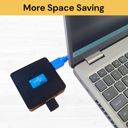 Portable USB 3.0 4-Port Hub for Windows Mac USB4PortHub09