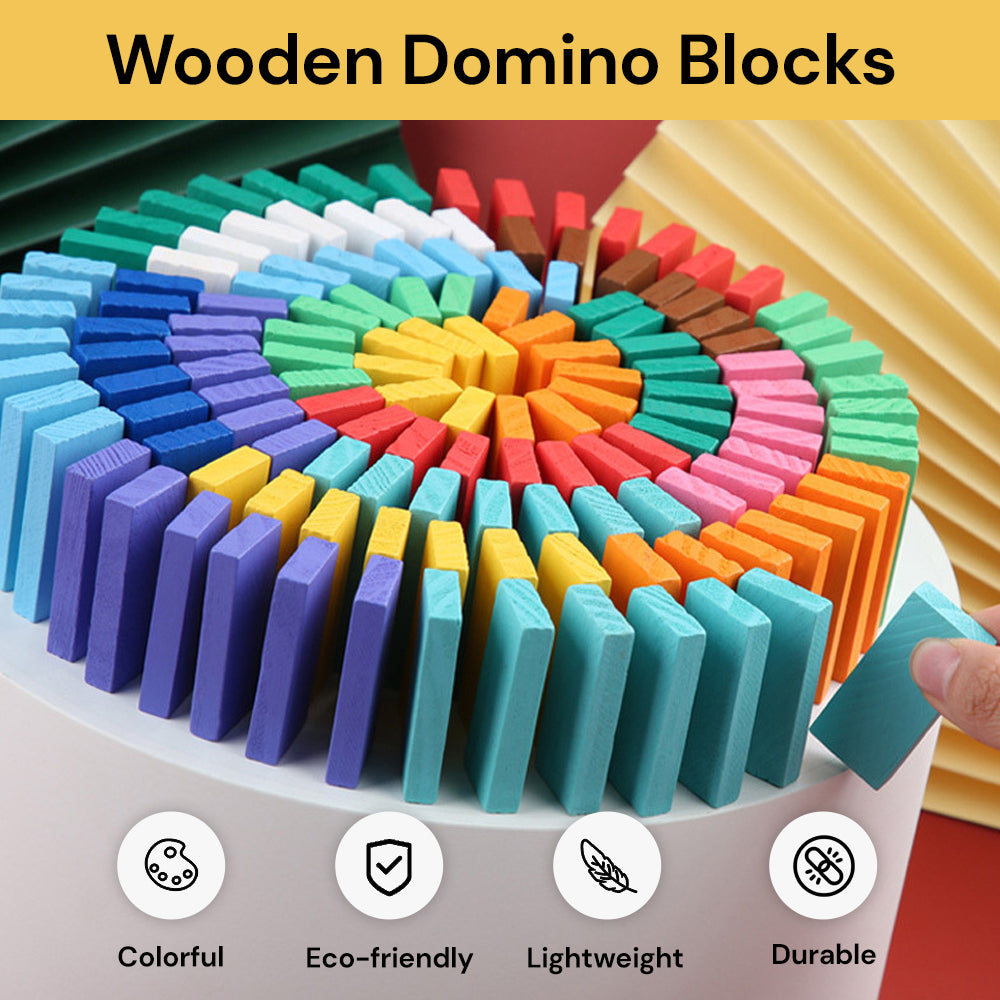 120pcs Wooden Domino Blocks WoodenBlock01