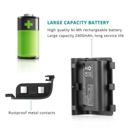 2400mAh Rechargeable Battery Pack With USB Cable For XBOX ONE Controller Wireless a2adf9dc53f85c4c0cf8e47574dca713fc50b43f_original