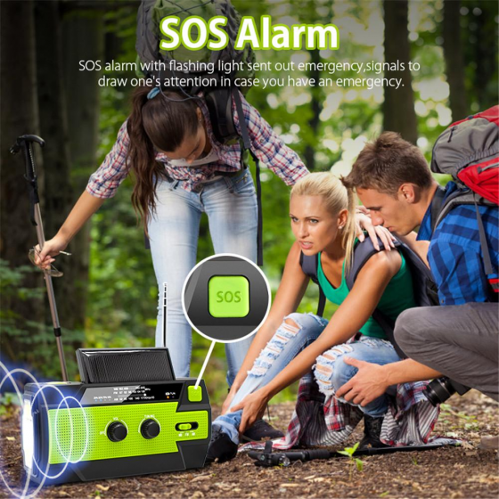 4000mAh Hand Crank Flashlight Radio a45454