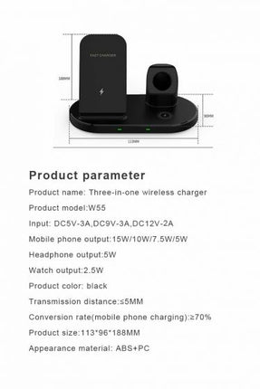3 In 1 Desktop Wireless Charger a5s46f54sadf_10