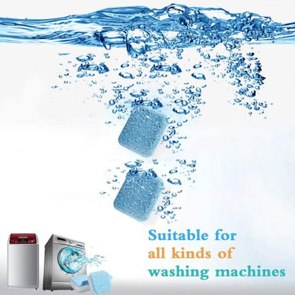 12 Pieces Solid Washing Machine Cleaner Effervescent Tablet Washer Cleaner for Bath Room Kitchen asdddd