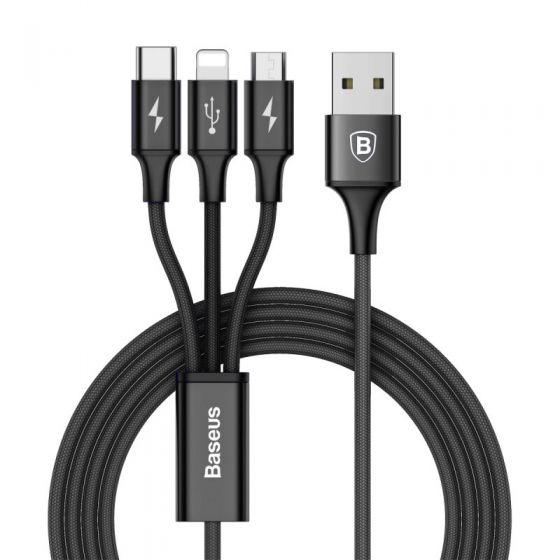 Baseus 3-in-1 Cable Micro+Lightning+Type-C asdfs
