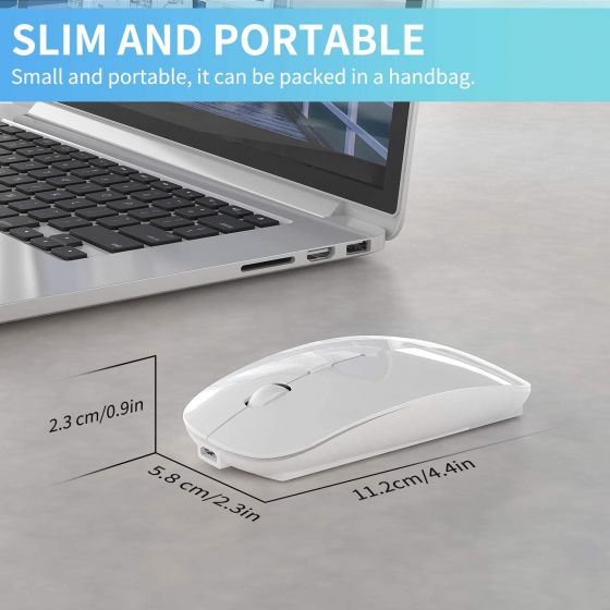 Slim Rechargeable Bluetooth Wireless Mouse for Laptop,Computer,PC aweq3213