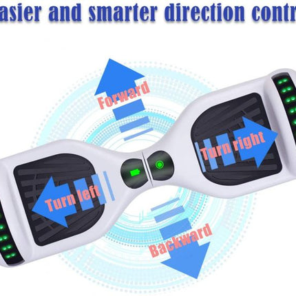 Hoverboard with Bluetooth Speaker, 6.5"Description: Self Balancing Scooter with LED Wheels and LED Lights Hover Board for Adults Kids bvn