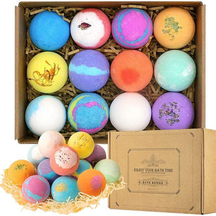 12 Pcs Bath Bombs Organic Bubble Bath Rich for Mom, Wife, Kids d_1_1